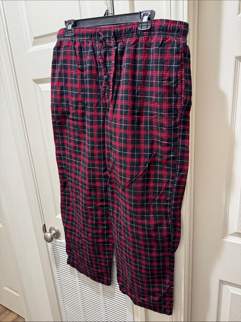 Merona Red and Black Plaid Drawstring Lounge Pants
